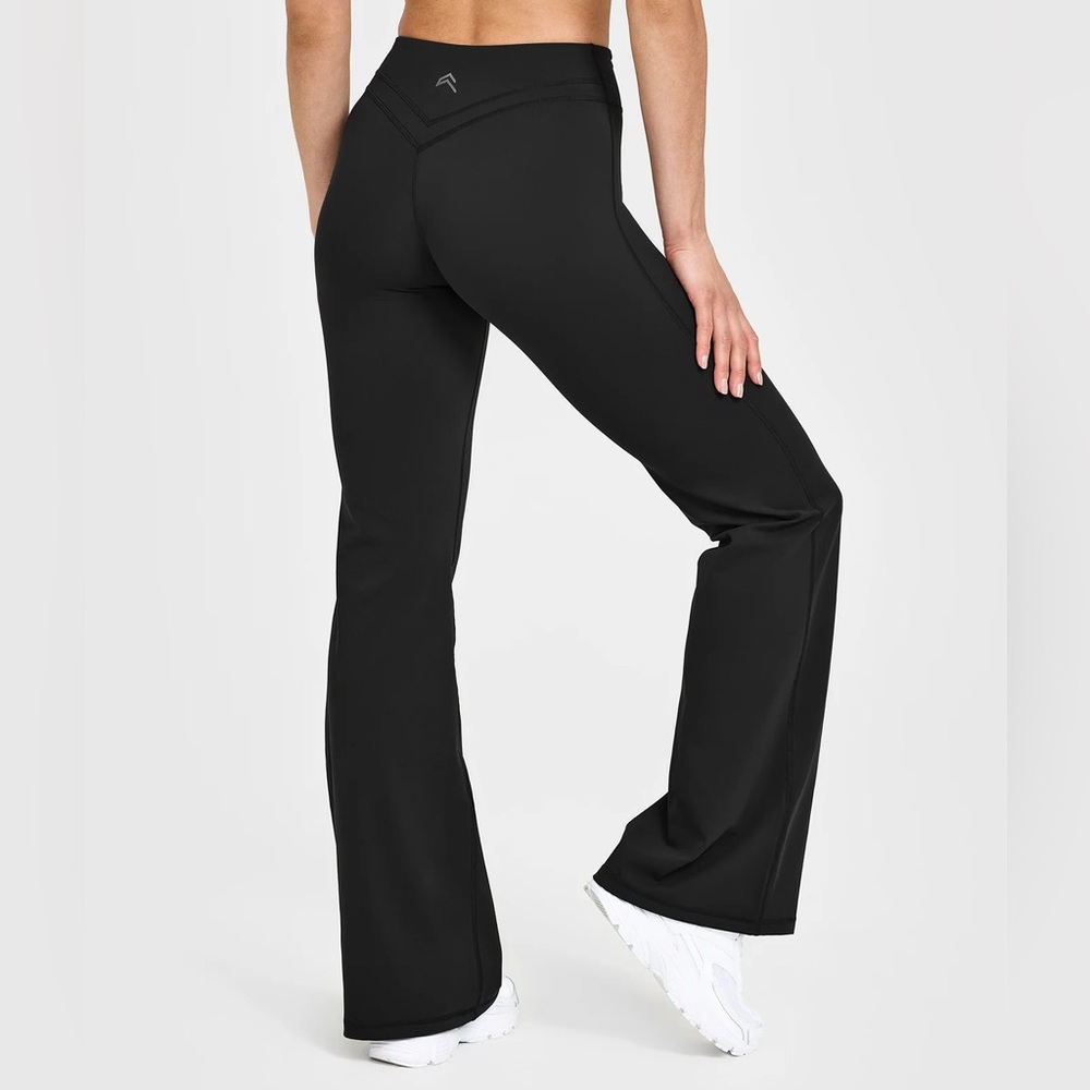 Oner Active Unified Wrap Flare Bottoms in Black - Picture 2 of 9
